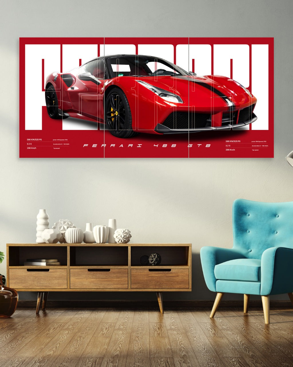 Ferrari 488 GTB  | 3-piece