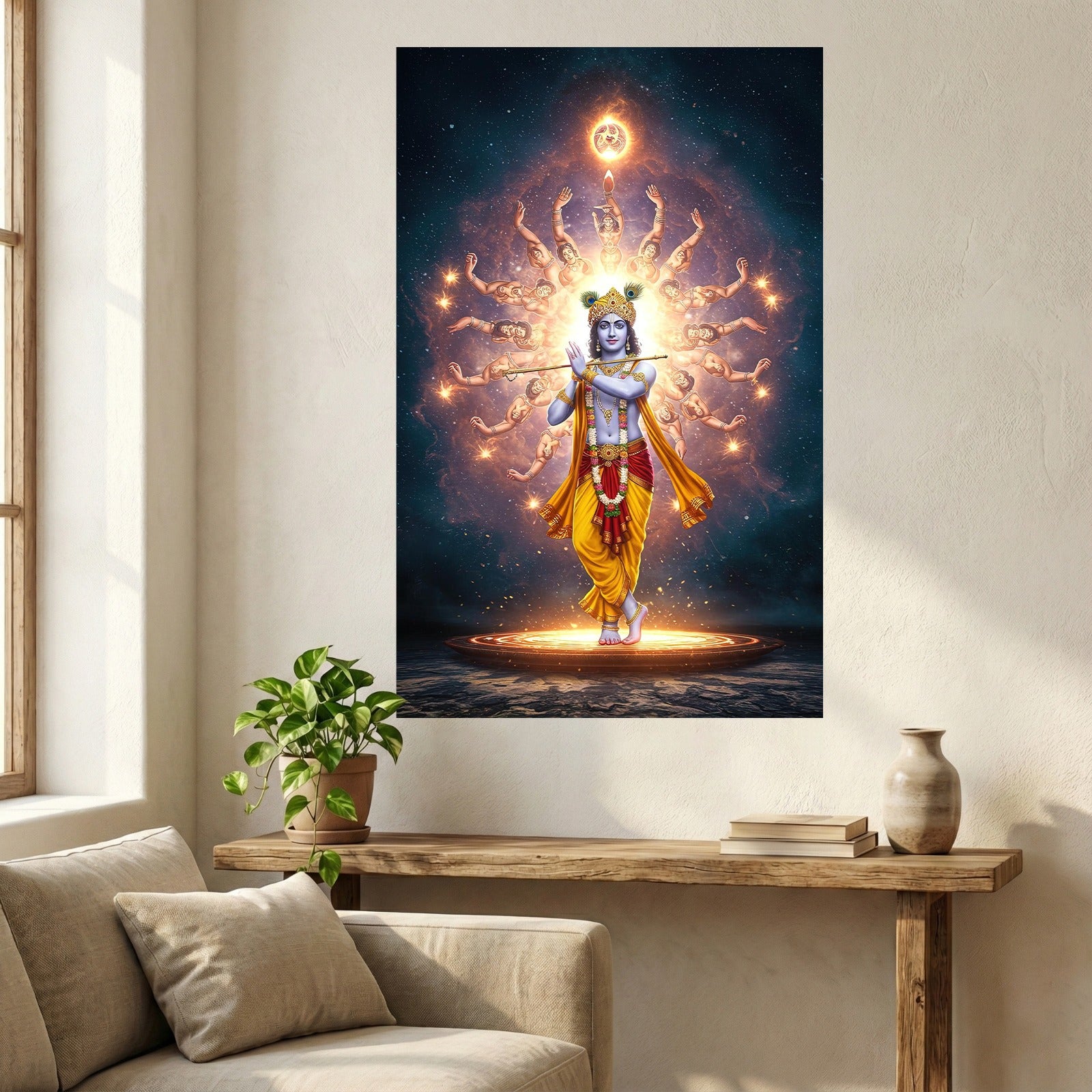Lord Krishna Vishwaroop Poster – Devotional Wall Decor